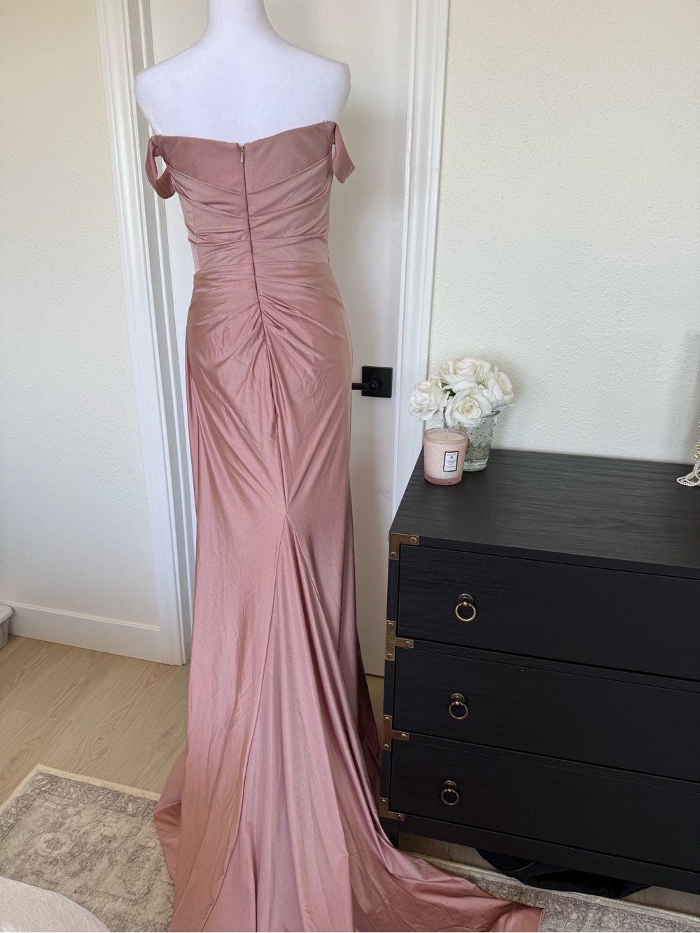 JVN by Jovani JVN07639SC - Ruched Bodice Sweetheart Prom Gown Blush NWT Sz 6 - Picture 4 of 11